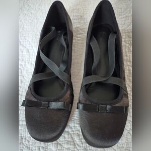Urban Outfitters satin ballet flats with bows and criss cross straps 6